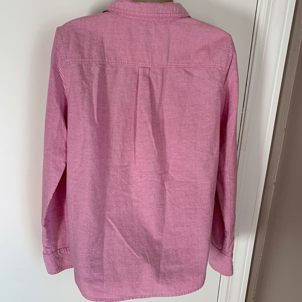 J.Crew Chambray Pullover Button Up Blouse - image 5